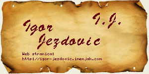 Igor Jezdović vizit kartica
